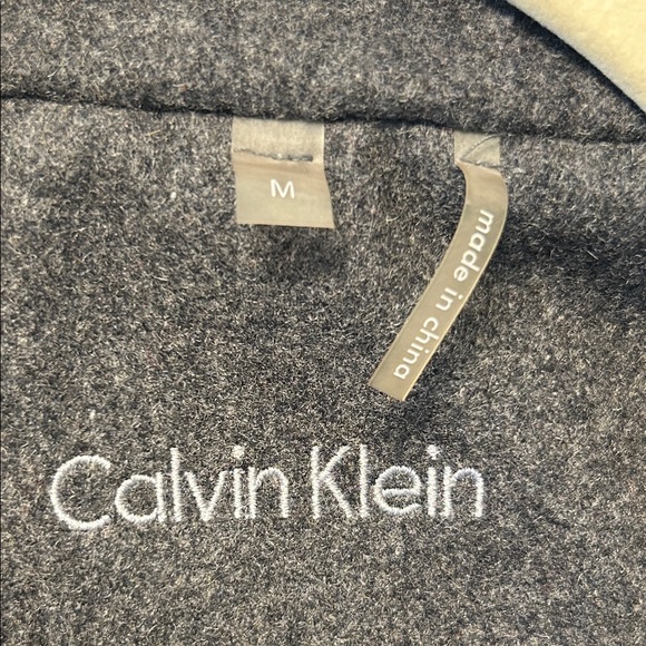 Calvin Klein Wool Blend Belted Trench Coat - Picture 2 of 14